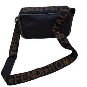 Fendi Roma 1925 Nylon Crossbody Bag black